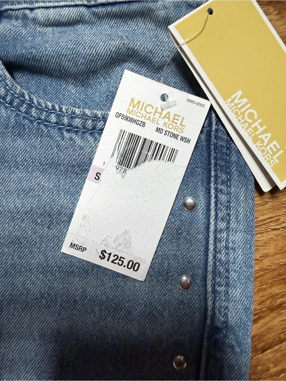 Michael Kors Wide Leg High Rise Jeans - Picture 4 of 11